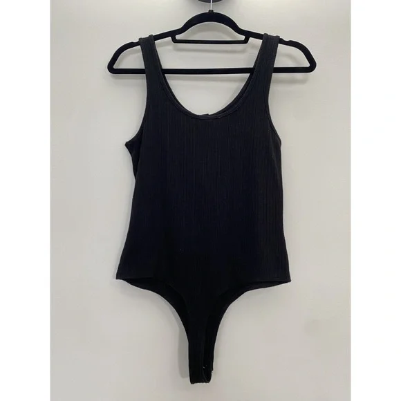 Z Supply Black Ribbed Body Suit Size Medium - Picture 3 of 9